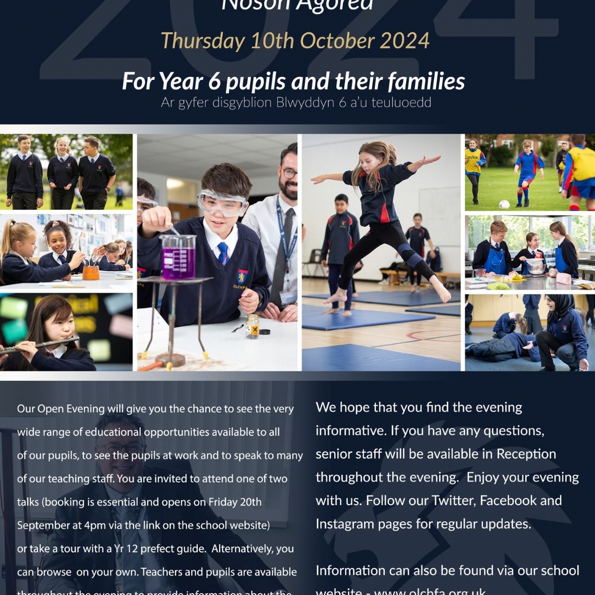 Olchfa - Year 6 Open Evening - Thursday 10th October 2024